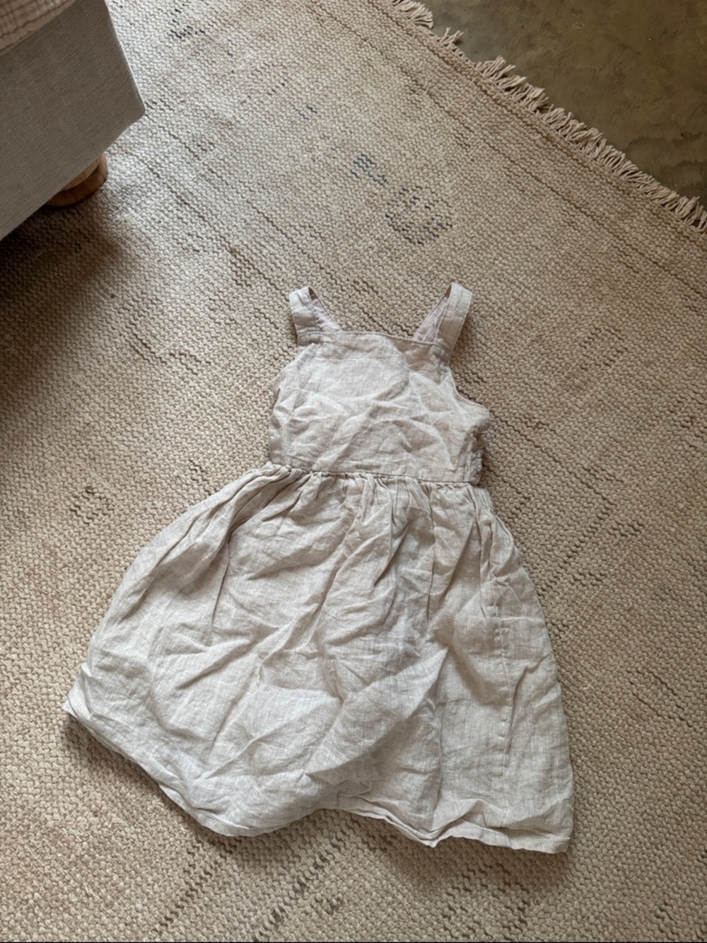 H&M Girls Beige Pinafore Dress
